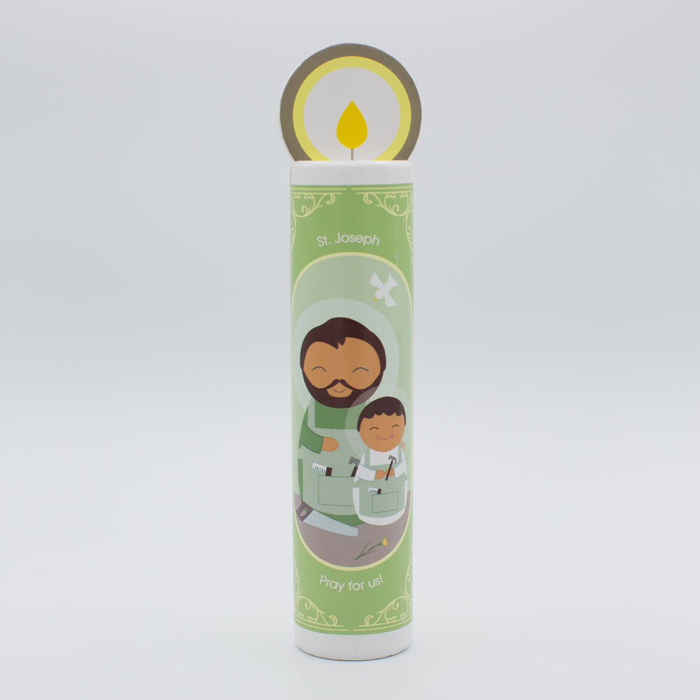 
                  
                    St. Joseph Wooden Prayer Candle - Shining Light Dolls
                  
                