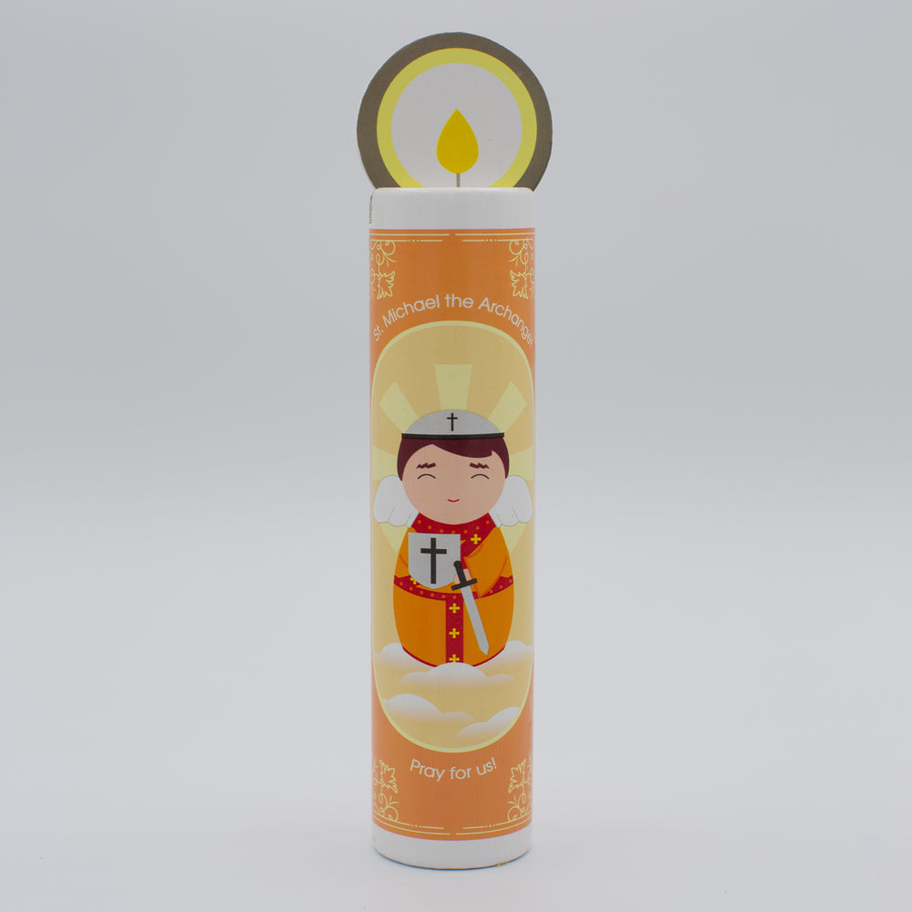 St. Michael Wooden Prayer Candle - Shining Light Dolls