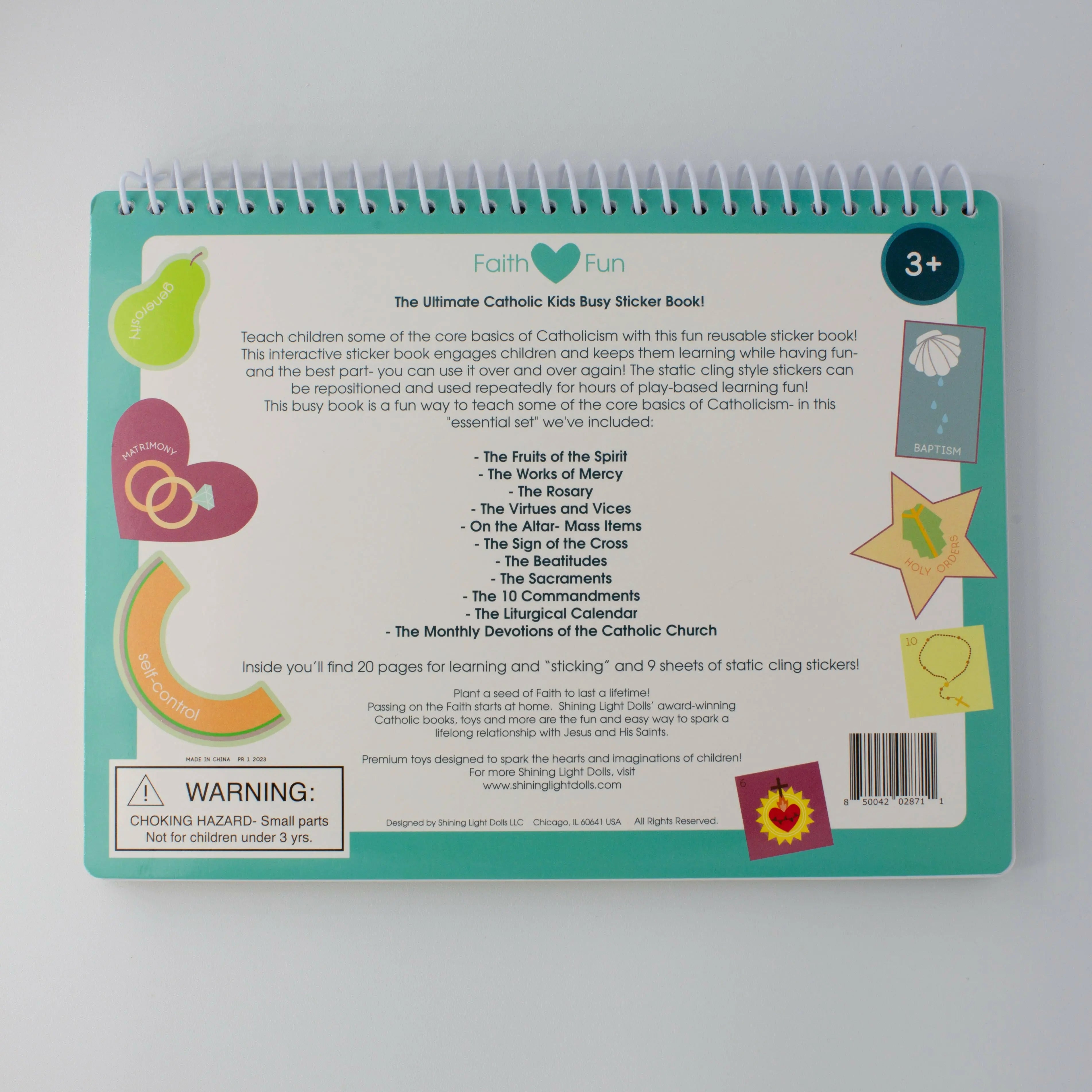 My Catholic Busy Book Reusable Sticker Fun - Shining Light Dolls