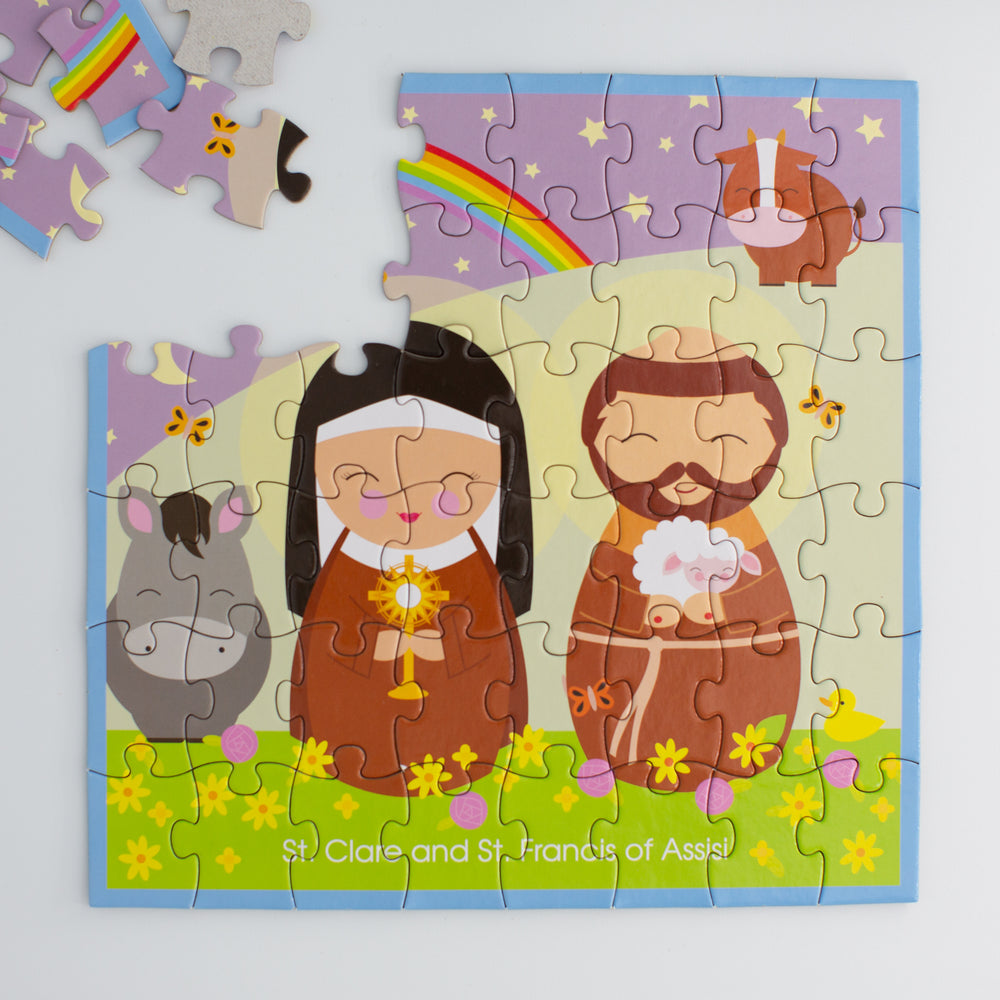 
                  
                    St. Clare and St. Francis of Assisi Mini Puzzle - Shining Light Dolls
                  
                
