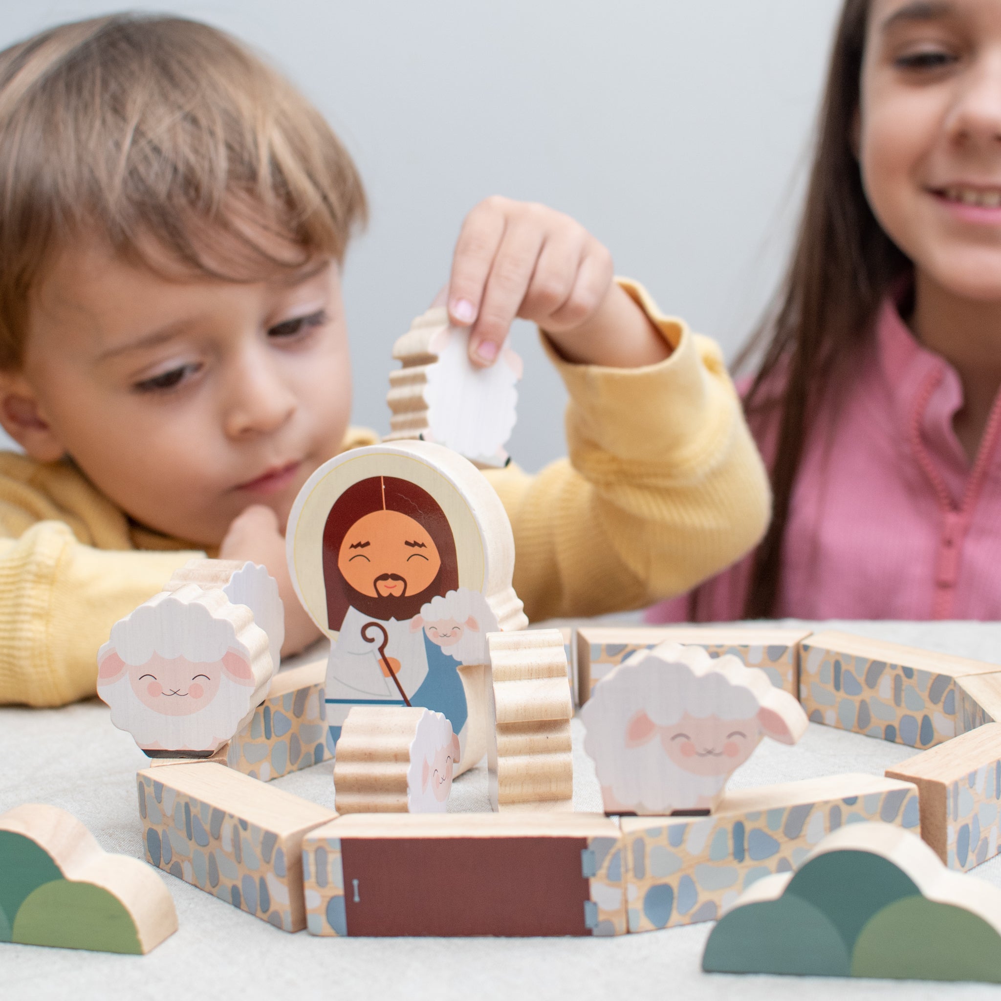 Jesus the Good Shepherd Wooden Playset – Shining Light Dolls