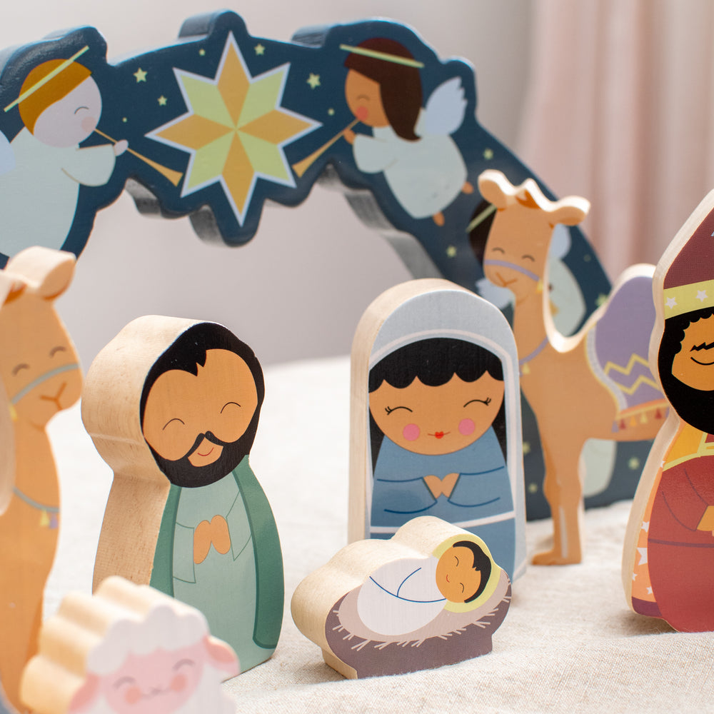 
                  
                    Deluxe Christmas Nativity Wooden Playset - Shining Light Dolls
                  
                