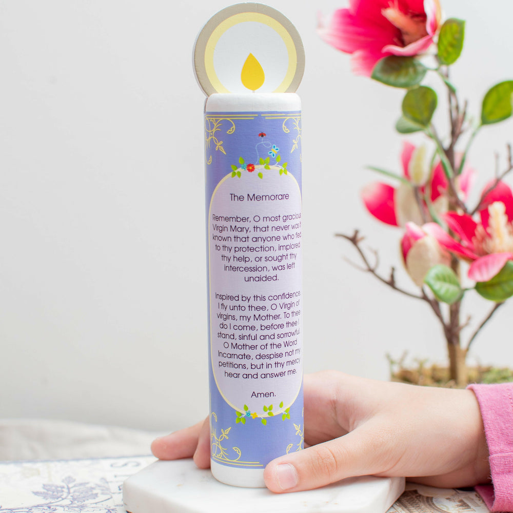 
                  
                    *Coming Soon* Blessed Virgin Mary (The Memorare) Wooden Prayer Candle - Shining Light Dolls
                  
                