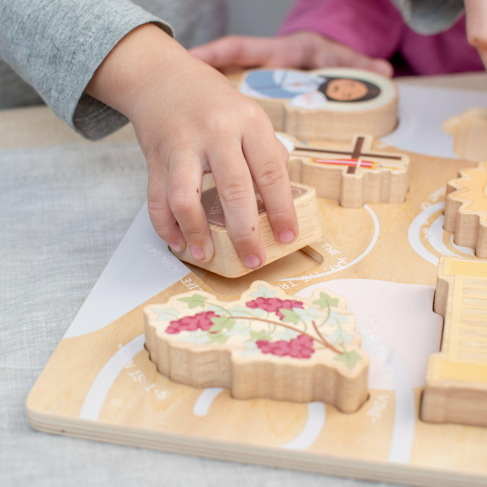
                  
                    *Coming Soon* Jesus' "I Am" Wooden Puzzle - Shining Light Dolls
                  
                