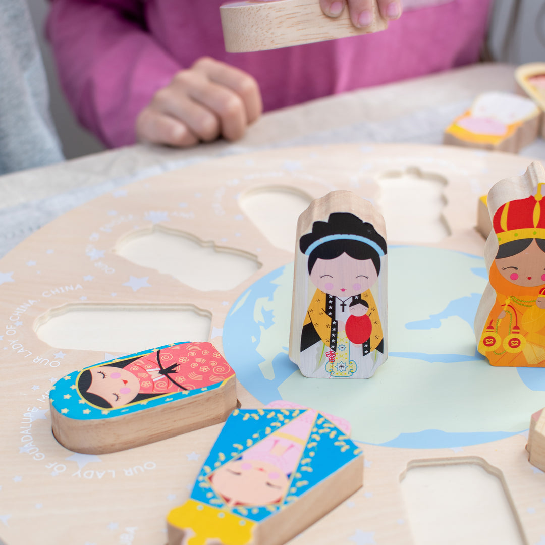 *Coming Soon* The Virgin Mary Around the World Wooden Puzzle - Shining Light Dolls