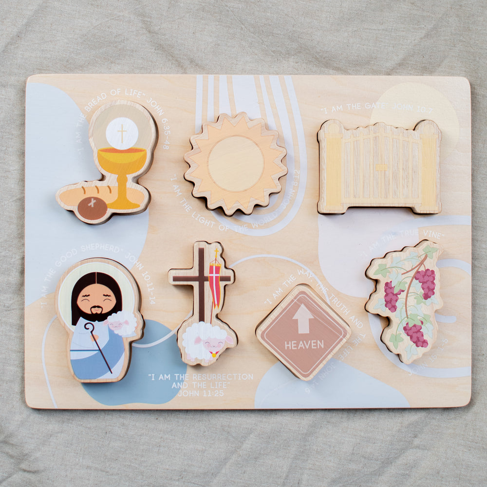 
                  
                    *Coming Soon* Jesus' "I Am" Wooden Puzzle - Shining Light Dolls
                  
                