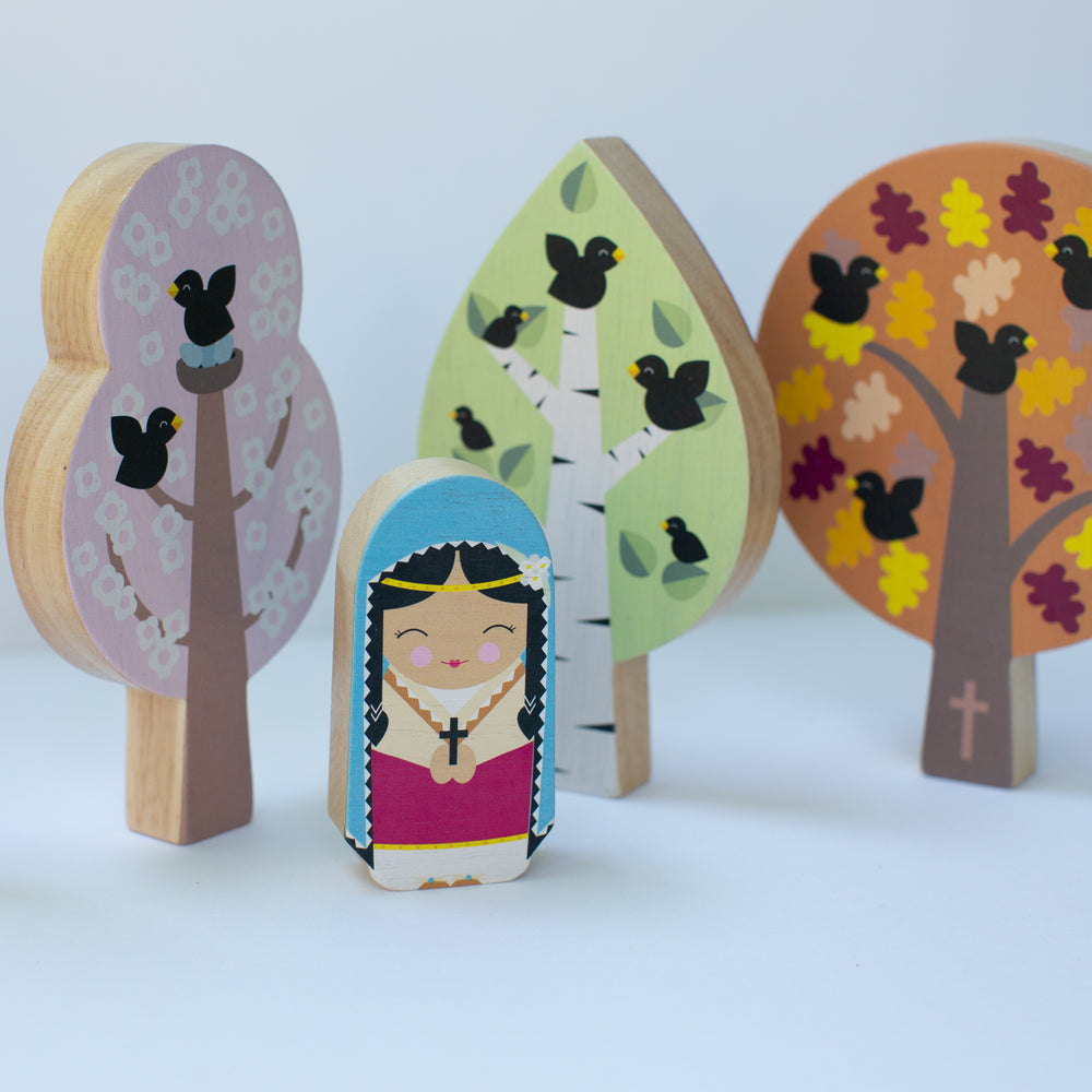 
                  
                    St. Kateri's Forest Wooden Seasons Set - Shining Light Dolls
                  
                