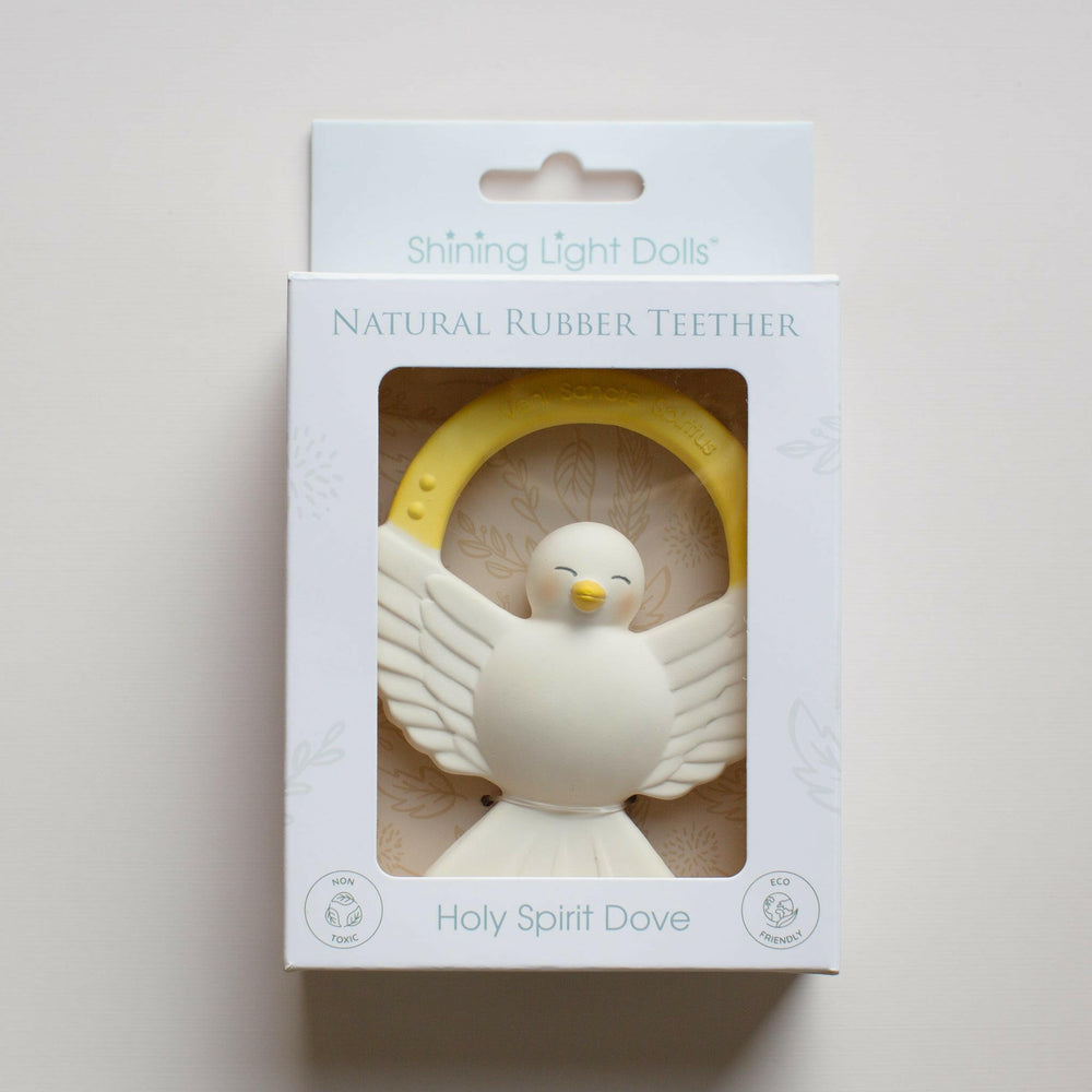 
                  
                    Holy Spirit Dove Natural Rubber Teether - Shining Light Dolls
                  
                