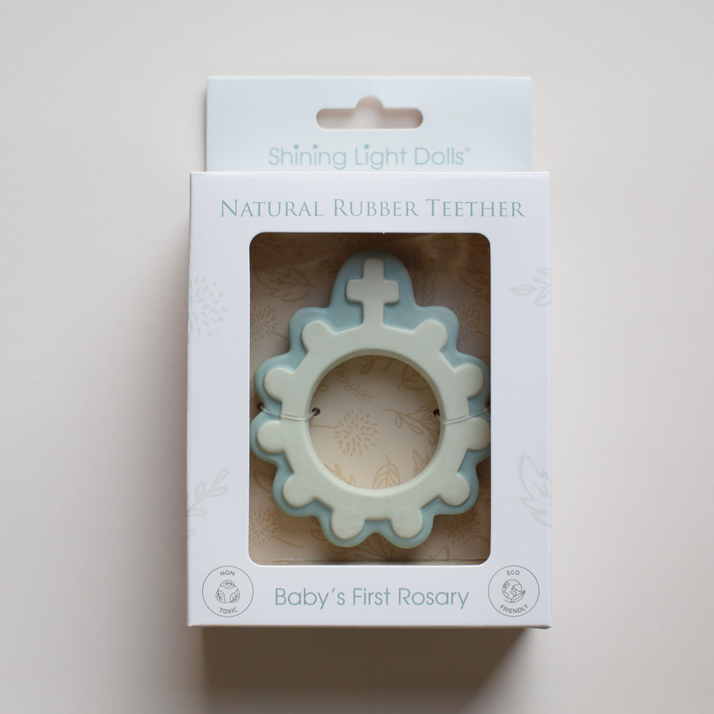
                  
                    Baby's First Rosary Natural Rubber Teether - Shining Light Dolls
                  
                