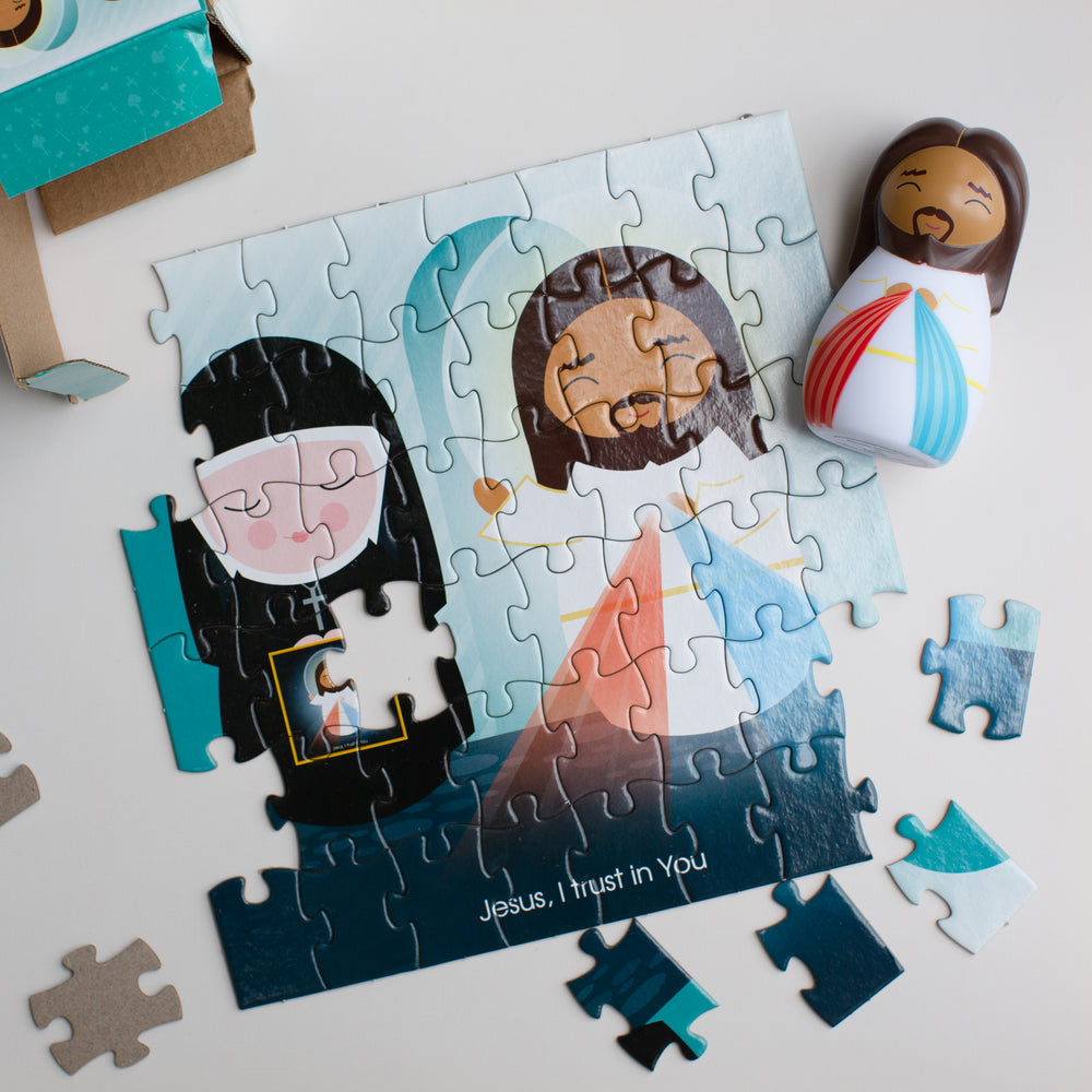 
                  
                    Divine Mercy Jesus & St. Faustina Mini Puzzle - Shining Light Dolls
                  
                