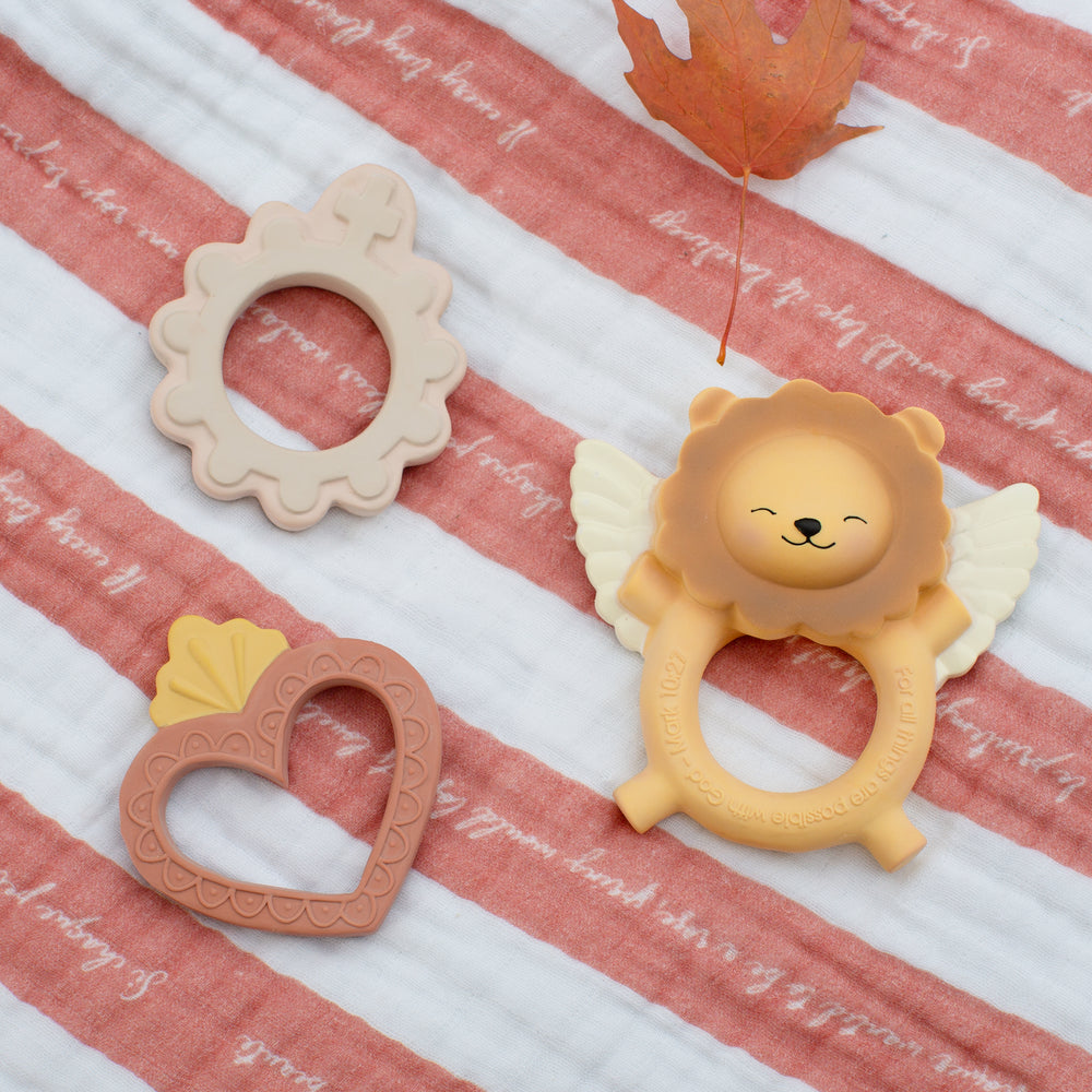 
                  
                    Lion of St. Mark Natural Rubber Teether - Shining Light Dolls
                  
                