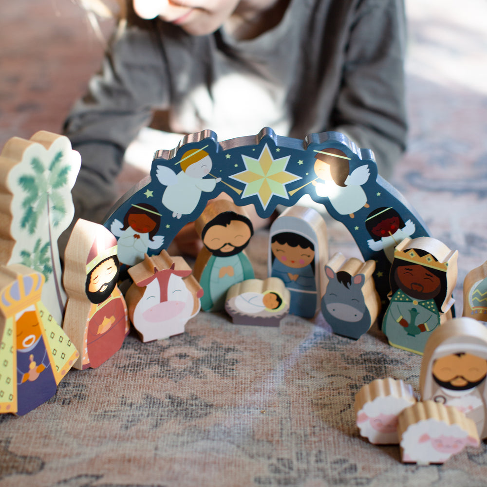 
                  
                    Deluxe Christmas Nativity Wooden Playset - Shining Light Dolls
                  
                