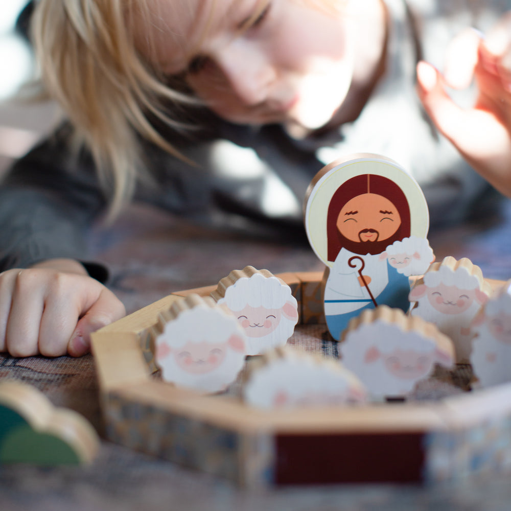 
                  
                    Jesus the Good Shepherd Wooden Playset - Shining Light Dolls
                  
                