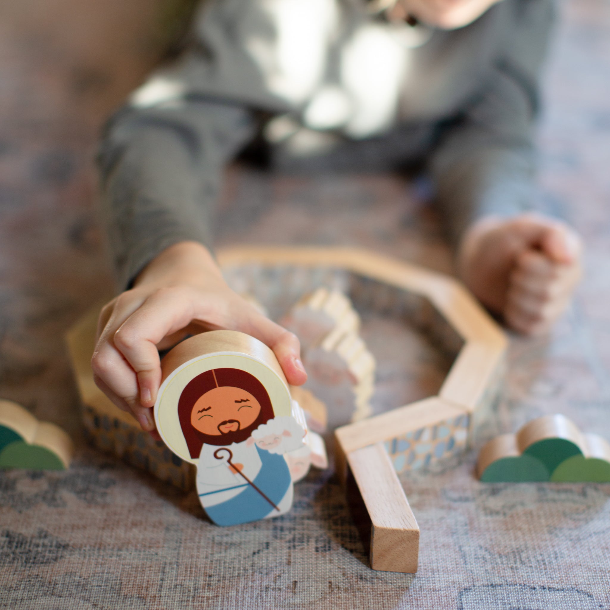 Jesus the Good Shepherd Wooden Playset – Shining Light Dolls