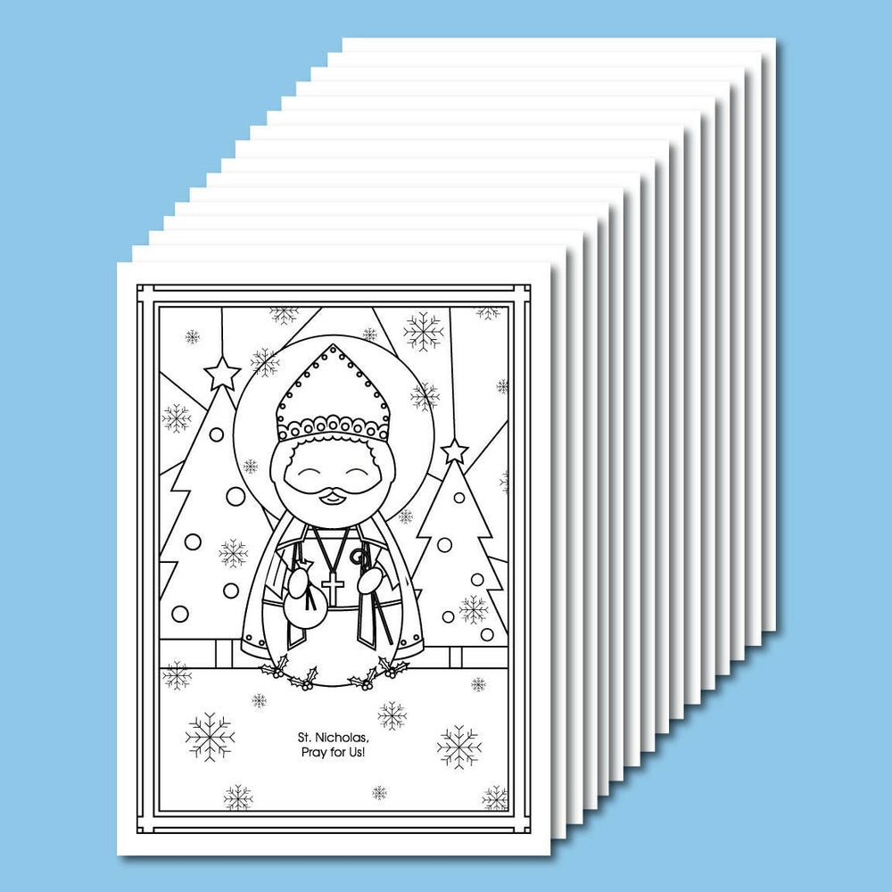 December Saints Coloring Sheets - Digital Download - Shining Light Dolls