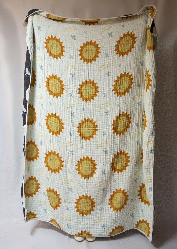 
                  
                    Brother Sun Sister Moon Large Deluxe Organic Muslin Quilt - Shining Light Dolls
                  
                
