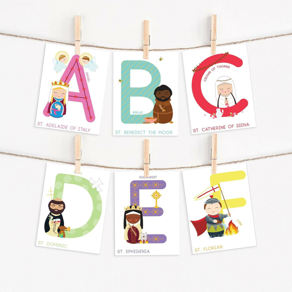 Saints and Symbols Alphabet Cards - Digital Download - Shining Light Dolls