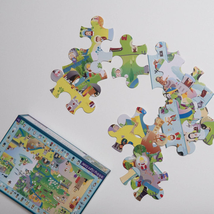Saints & Symbols Search & Find Giant Floor Puzzle 24" x 36" - Shining Light Dolls