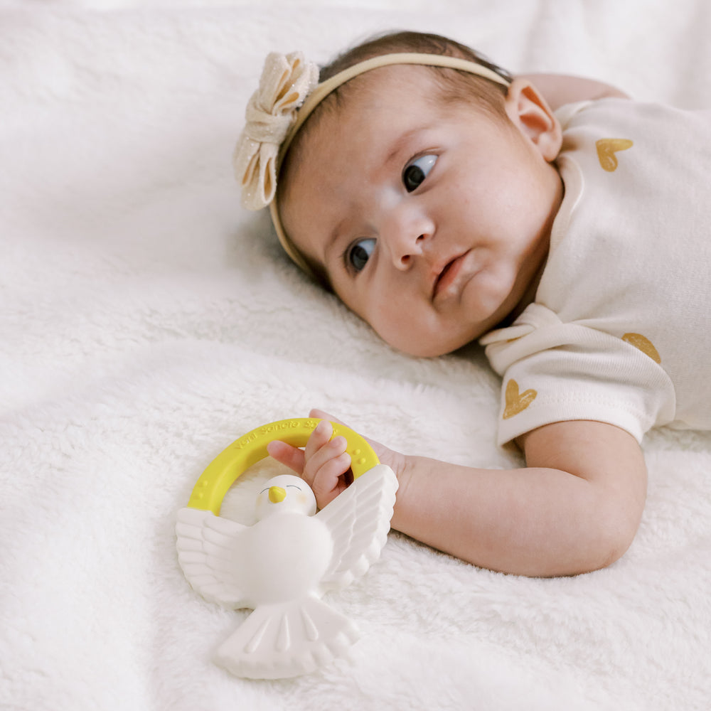 
                  
                    Holy Spirit Dove Natural Rubber Teether - Shining Light Dolls
                  
                